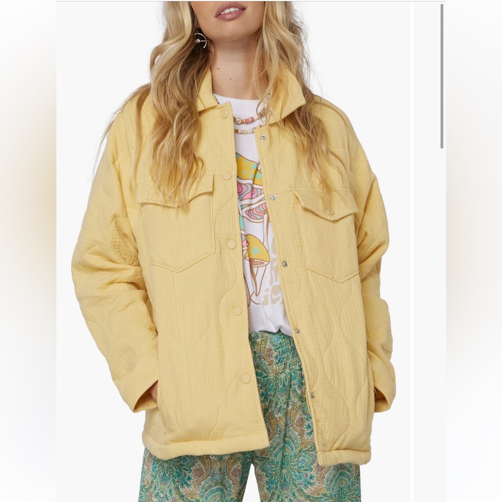 Yellow Quilted Jacket